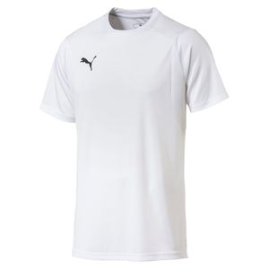 PUMA Męska koszulka treningowa LIGA z krótkim rękawem, rozmiar:S, kolor Puma Teamsport:Biały (Puma White - Puma Black)