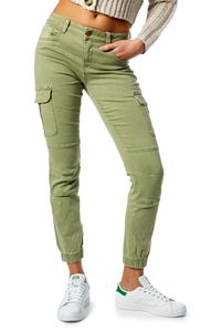 ONLY nohavice dámske bavlnené zelené GR38503 - veľkosť: 38_30