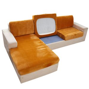 1 Set Sofa Deckel Weiche Elastizität Plüsch Anti-Fade Couch Protector für Zuhause-Orange 2
