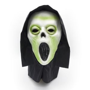 Scream Maske mit schwarzer Kapuze