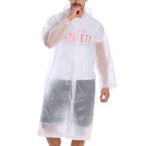 1x Damen Herren Wasserdichte Regenjacke Raincoat Regenmantel mit Kapuze Regenschutz Farbe ： Transparent