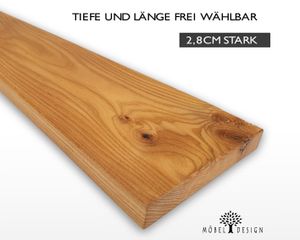 Ulme Massivholz Regal 19cm tief / 2,8cm stark -  Wandboard, Wandregal, Schweberegal
