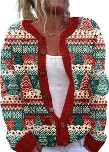 ASKSA Damen Weihnachts Strickjacke Weihnachtsjacke Weihnachten Cardigan Reindeer Weihnachtsmann Weihnachtspullover Sweat,C-Rot,M ASKSA Damen Weihnachts Strickjacke Weihnachtsjacke Weihnachten Cardigan Reindeer Weihnachtsmann Weihnachtspullover Sweat,C-Rot,M