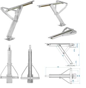Ausdrehstütze 500kg 438x265mm H 410mm Wohnwagen Wohnwagenstützen Kurbel Stützen