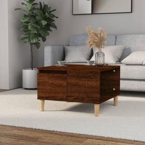vidaXL Stolik kawowy brązowy dąb 55x55x36,5 cm materiał drewnopochodny