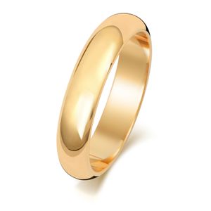 9 Karat (375) Gold 4mm D-Form Herren/Damen - Trauring/Ehering/Hochzeitsring, 54 (17.2); WJS150539KY