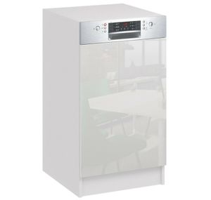 Küchenschrank Kuche Unterschrank Hängeschrank Küchenzeile Kühlschrank , Farbe:weiß, Küchenschränke:Schrank für Spülmaschine 45cm