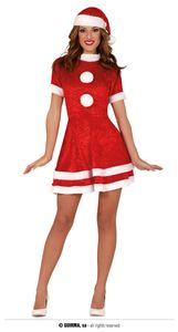 y Weihnachtsfrau-Kostüm Nikolaus-Kostüm Damen rot-weiss