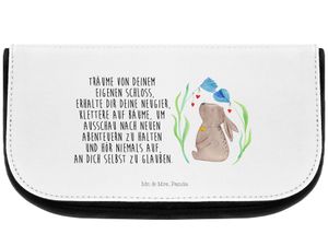 Mr. & Mrs. Panda Kosmetiktasche Hase Blume - Weiß - Geschenk, Osterdeko, Schminktasche, Schwangerschaft, Kulturtasche, Träume, Ostergeschenke Kinder, Geschenke zu Ostern