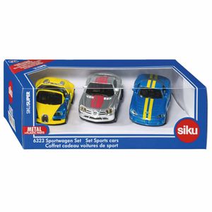 SIKU 6323 - Schwarz - Blau - Rot - Silber - Gelb - Auto - 3 Stück(e)