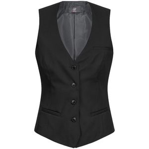 Greiff Corporate Wear SIMPLE Damen Kellner-Weste V-Ausschnitt Regular Fit Polyester ® Schwarz 42