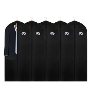 Lospitch 5x Kleidersack Kleidersäcke Schutzhülle mit Schuhtasche Kleiderhülle Kleiderschutz Dicker Vliesstoff  mit PE-Folie 150 x 60cm