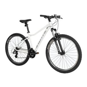 ATTABO Damenfahrrad ALPE 1.0, Aluminiumrahmen 17", Ergonomischer Lenker, V-Brake Bremsen, 27.5" Räder, Weiß, Verstellbarer Sattel, 21-Gang-Schaltung