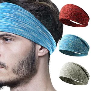 3er Sport Stirnbänder set Herren Damen Schweißband Kopfband Haar Fitness Yoga Stretch Sport Stirnbänder, Rot+Blau+Grau