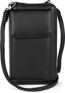styleBREAKER Damen Mini Bag Geldbörse mit Handy Fach und RFID Schutz, Umhängetasche, Handytasche, Crossbag 02012362, Farbe:Schwarz