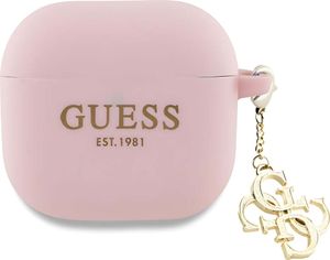 Guess Gua4Lecg4P Airpods 4 Cover Różowy/Pink Silicone 4G Charm