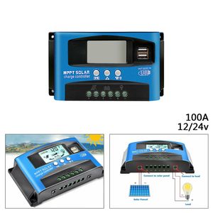 100A 12V/24V MPPT Solar Ladegerät Controller Panel Regler Daul USB Digital
