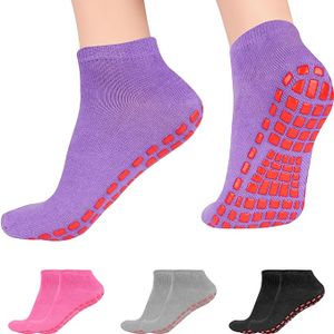 FNCF Yoga Socken, 4 Paare Antirutsch Socken, Rutschfeste Socken Sport für Yoga, Barre, Pilates, Tanz, Barfuß, Trampolin, Zuhause, Krankenhaus für Damen und Herren