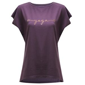 Yoga-T-Shirt Batwing yoga - berry/copper M