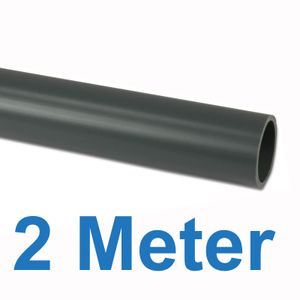 PVC-U Druckrohr 10 Bar grau Länge 2m 50 mm