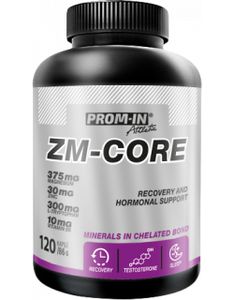 Prom-In ZM-Core 120 capsules / ZMA / Magnesium- und Zinkbisglycinat, angereichert mit Vitamin B6 und L-Tryptophan