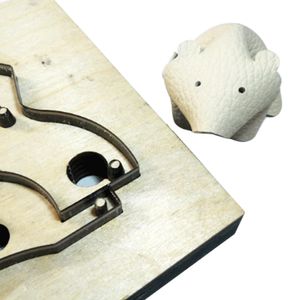 Rinder Elefantenbär Form Stahlklinge Holz stirbt DIY Leder -Punchformvorlage-Tragen