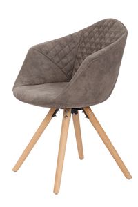 Kayoom - Designer Stuhl Chadwick 110 2er-Set Grau / Braun