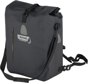 Büchel Gepäckträgertasche mit Rucksackfunktion, 100% wasserdicht, mit Tragegurt