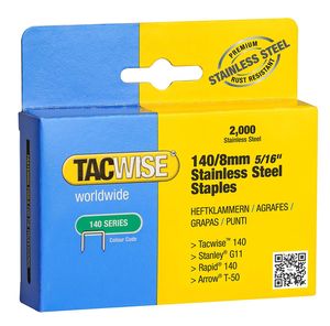 TACWISE Heftklammern 140/8 mm Edelstahl 2.000 Stück