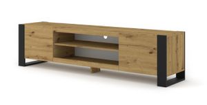 Lowboard TV-Schrank MONDI 188 cm Kommode HI-FI Tisch Regal Sideboard Eiche Artisan
