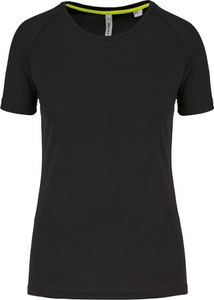 Proact Damen Sport T-Shirt Funktions Shirt Sport Fitness Atmungsaktiv, Größe:XS, Farbe:Schwarz