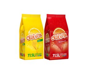 Cedevita Zitrone/ Cedevita Blutorange (limun/crvena narandza) 9 Vitamine, Instant Pulver Vitamin Getränke Mix 2 x 900g, macht 23 L Saft alkoholfreie