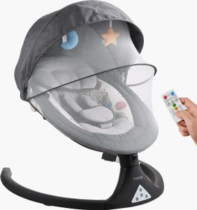 VEVOR Babyschaukel, 5-Gang-Babywippe, 3 Sitze, Fernbedienung, Bluetooth, 10 Schlaflieder und Moskitonetz, geeignet für Neugeborene von 0–9 Monaten/0–9 kg VEVOR Babyschaukel, 5-Gang-Babywippe, 3 Sitze, Fernbedienung, Bluetooth, 10 Schlaflieder und Moskitonetz, geeignet für Neugeborene von 0–9 Monaten/0–9 kg