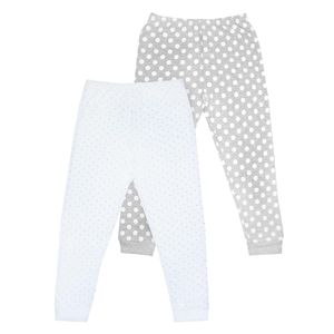 Schlafanzughose 2er-Pack für Mädchen NS7580 (128) (Grau/Weiß/Pink)