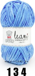 LEAMI Chenille Soft UNI (100g/120m)  134 pastellblau