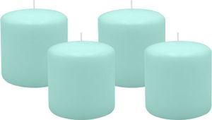 4er Set Adventskranzkerzen Türkis Ø 100 x 100 mm