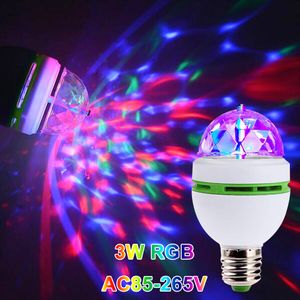 3W E27 LED Rotierend Discolicht, Discokugel Partylicht, RGB Party Disco Licht Partyleuchte Glühbirnen, Klein