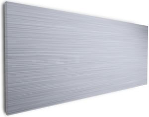 Wallario Premium Leinwandbild Muster aus grauen Streifen - Schraffur in Größe 30 x 75 cm