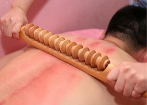 Massageroller mit Griff Massage Holz Anti Cellulite Massagegerät Set Massageroller Körper Roller für Beine