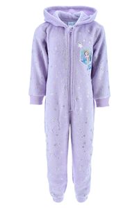 Frozen - Die Eiskönigin Elsa Mädchen Schlafanzug Kinder Pyjama Overall Jumpsuit , Farbe:Lila, Größe Kids:104