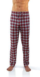 Sesto Senso Pánske nohavice na spanie Dlhé kockované pyžamové nohavice Milo2 Bavlnené zimné teplé - NR 12 - L