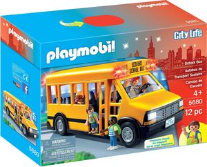 PLAYMOBIL 5680 Kinder können mit dem Bus PLAYMOBIL-Figuren von der Schule nach Hause transportieren School Bus Vehicle Playset