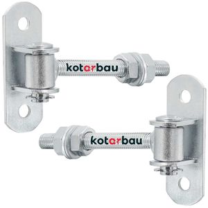 KOTARBAU® Sada 2 nastaviteľných závesov M12 Perfektné riešenie pre každý systém brány Pozinkovaný nastaviteľný záves brány