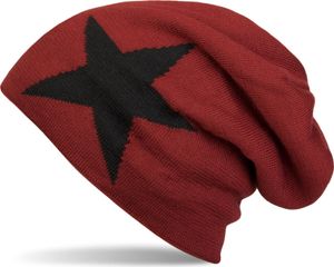 styleBREAKER warme klassische Strick Beanie Mütze mit Stern und sehr weichem Innenfutter, Uni 04024026