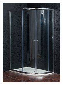 Sprchový kout čtvrtkruhový nástěnný KLASIK 120 x 90 cm čiré sklo