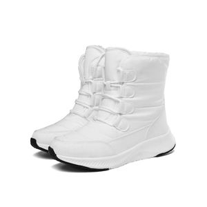 Herren Stiefel Platform Winterstiefel Non Slip Schneestiefel Outdoor Winter Warme Schuhe Weiß,Größe:EU 40