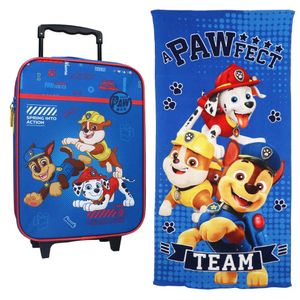 Paw Patrol Chase Kinder 2tlg Set Trolley Kinderkoffer plus Strandtuch 70x140 cm