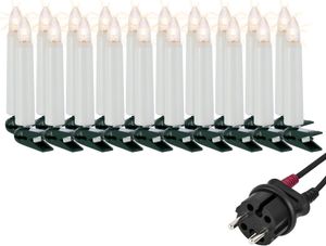 Riffelkerze Lichterkette Weihnachtsbaum Made-in-Germany außen, 20 warm-weiße LED Riffelkerze Lichterkette Weihnachtsbaum Made-in-Germany außen, 20 warm-weiße LED