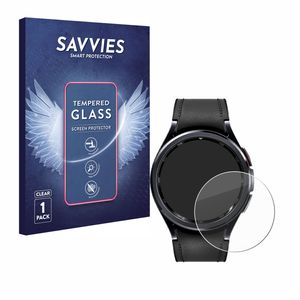 Savvies Panzerglas für Samsung Galaxy Watch 6 Classic (47 mm) Echtglas 9H-Härte Schutzglas Klar