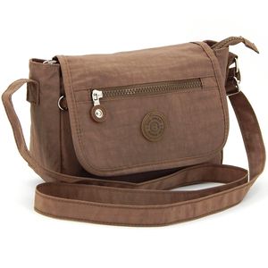 Kompakte Umhängetasche – Leichte Handtasche für Damen – Crossbody Messenger Bag – Nylon Schultertasche klein